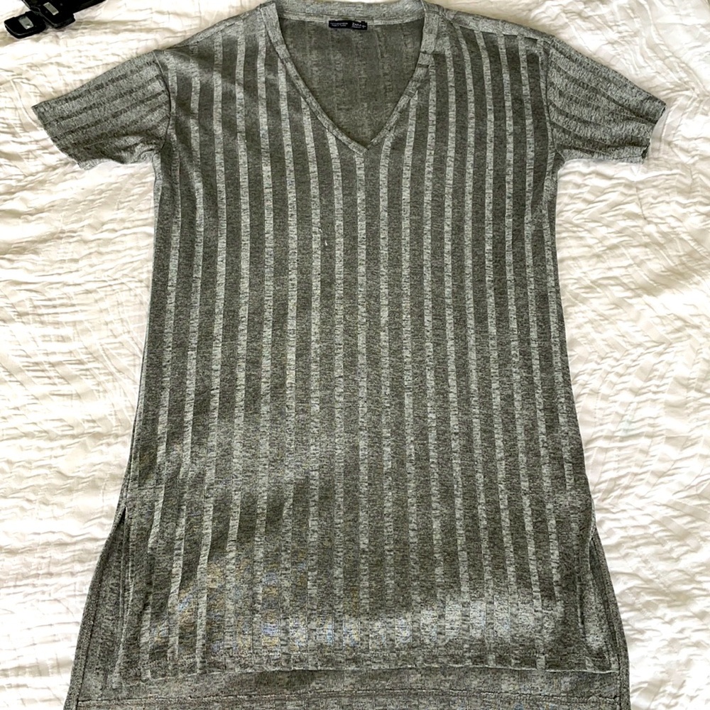 Zara collection gray dress